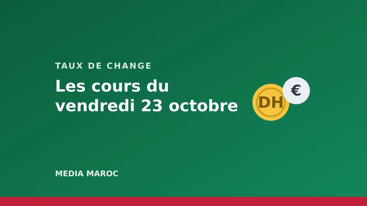 Taux de change : Les cours du vendredi 23 octobre