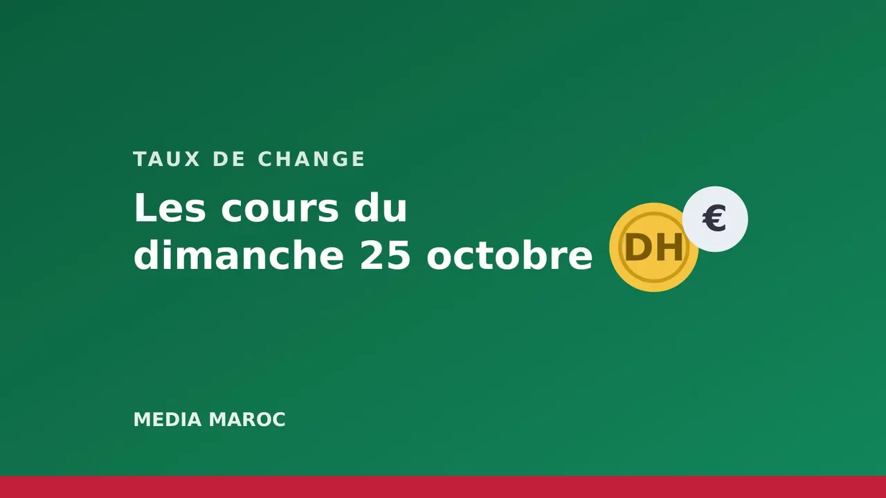 Taux de change : Les cours du dimanche 25 octobre