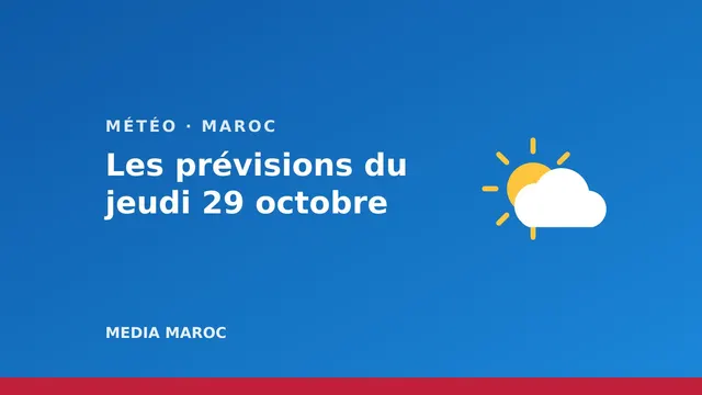 Météo du jeudi 29 octobre : pluie attendue à Marrakech et Ouarzazate, jusqu’à 30 °C à Marrakech
