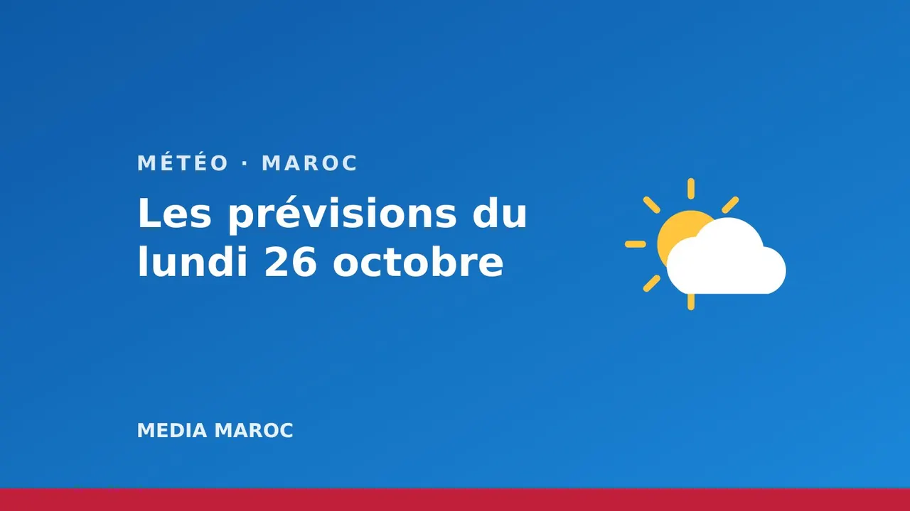 Météo · Maroc : Les prévisions du lundi 26 octobre