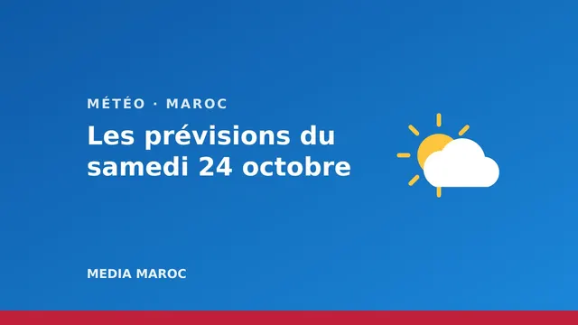 Météo du samedi 24 octobre : jusqu’à 29 °C à Marrakech