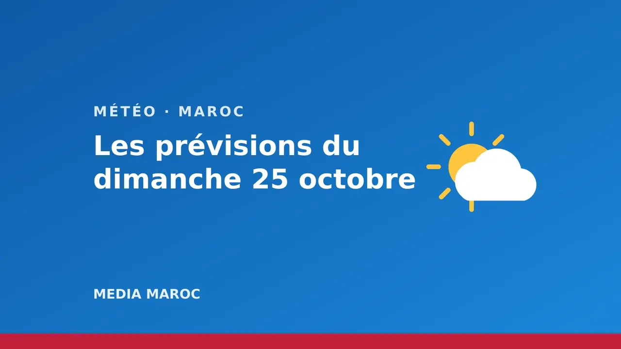 Météo · Maroc : Les prévisions du dimanche 25 octobre